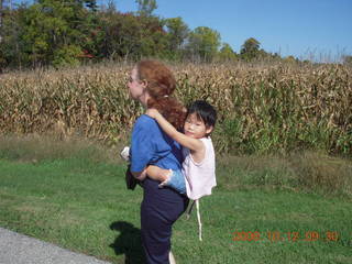 Norristown farm park - Betsy carrying Cecelia